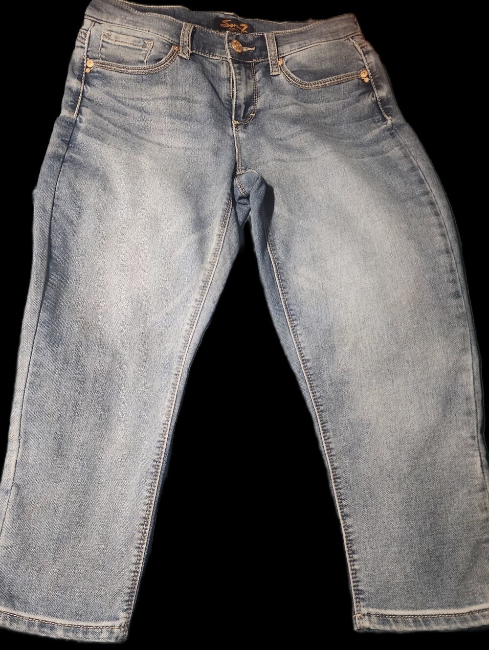 LIKE NEW! Seven7 Women's Girlfriend Cropped Jeans Size 4 - Picture 4 of 4